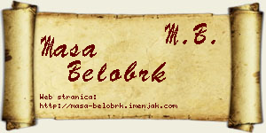 Maša Belobrk vizit kartica
